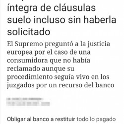 NOVEDADES CLAUSULA SUELO