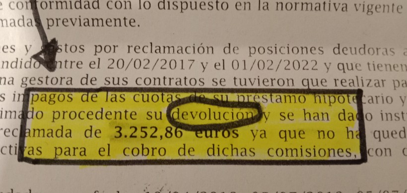 COMISIONES BANCARIAS RECUPERADAS : ¡¡¡ 3.252,86 € !!!